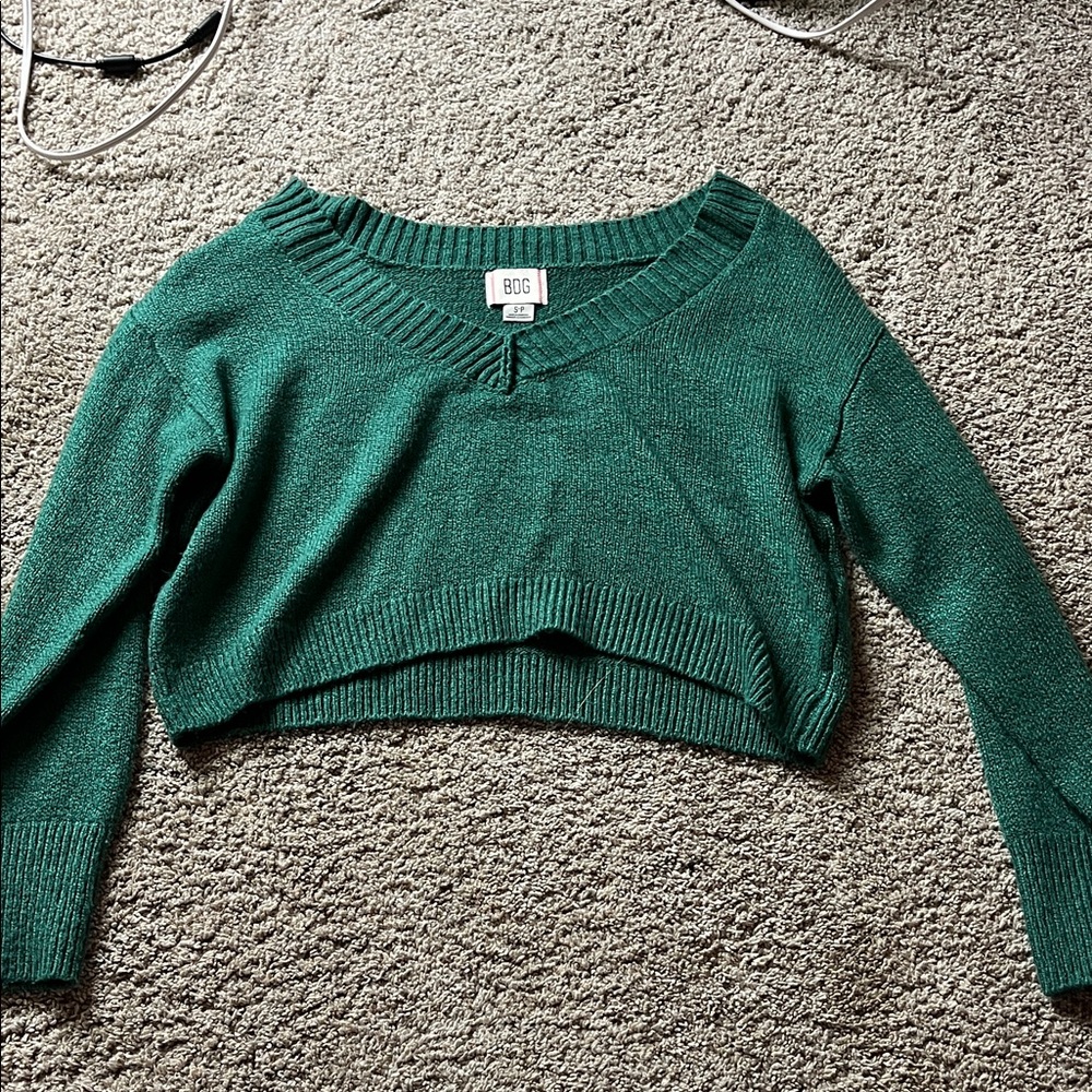 BDG Teal V-Neck Sweater